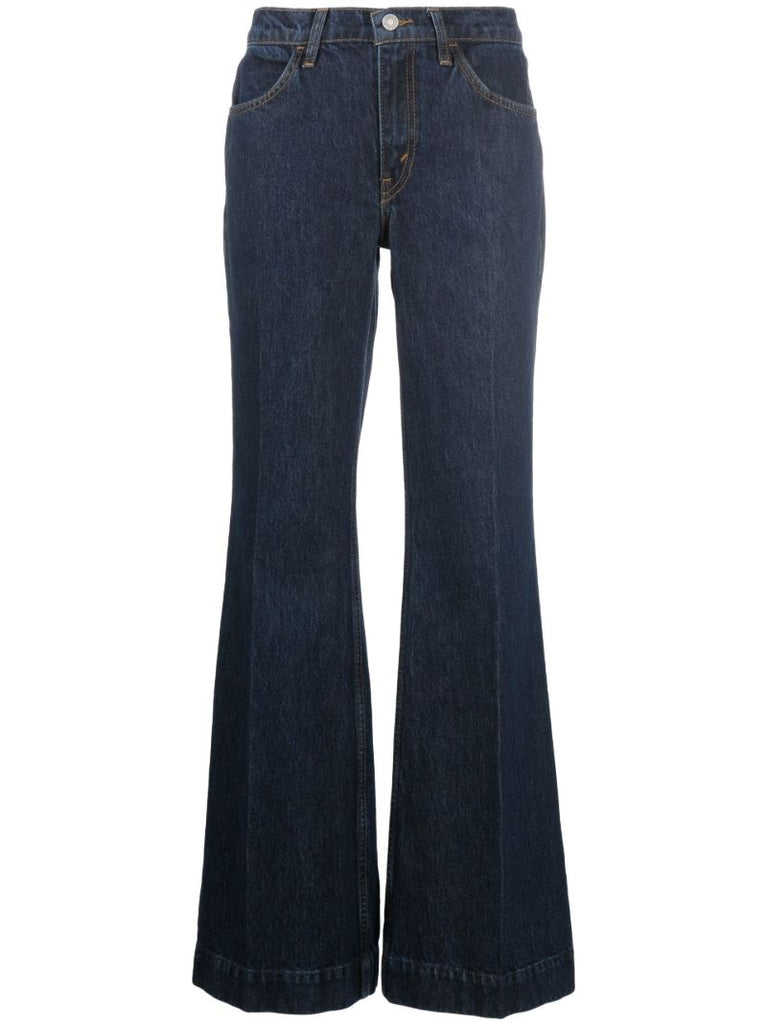 Blue Ã¢â_x0082_¬Ë_x009c_70s Low-rise Flared Jeans