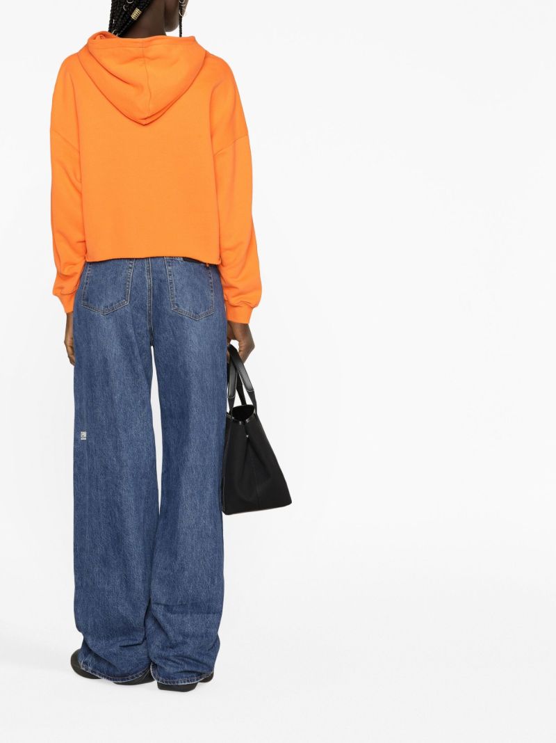 X P.e Nation Orange Logo Cotton Hoodie