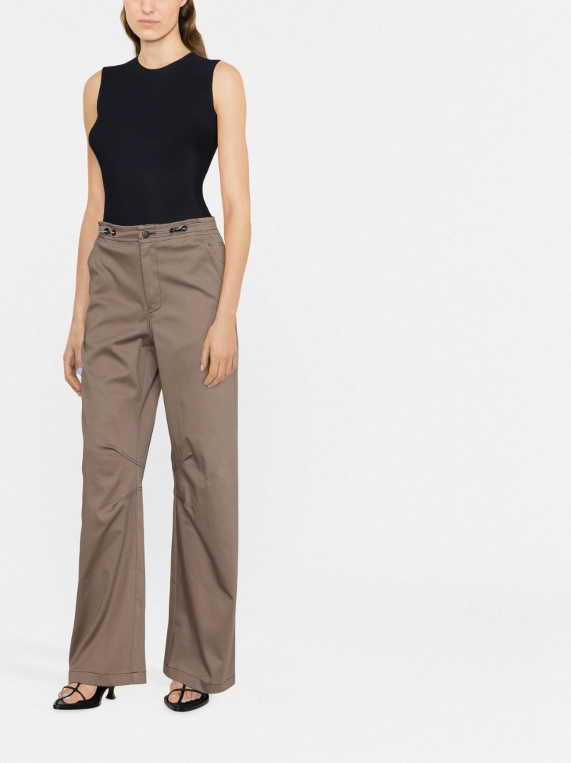 Neutral Cannon Wide-leg Trousers