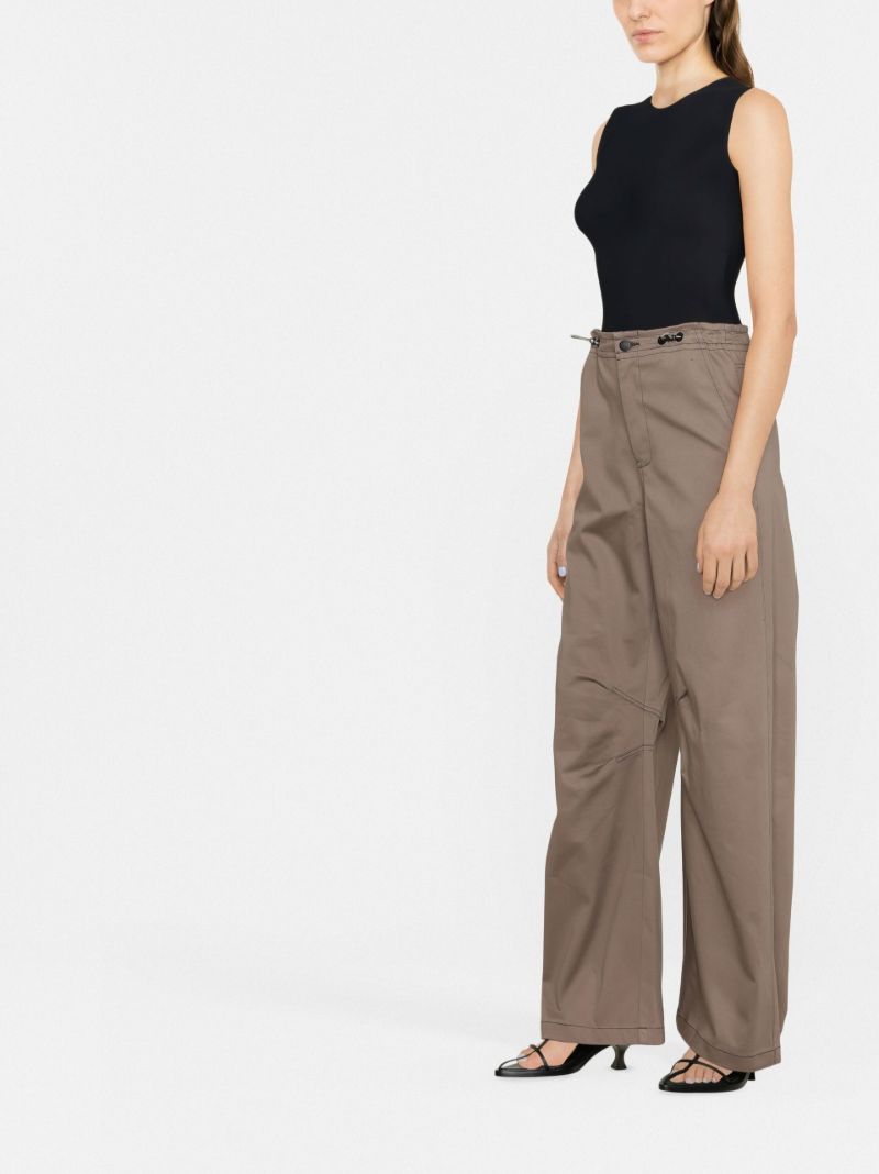 Neutral Cannon Wide-leg Trousers