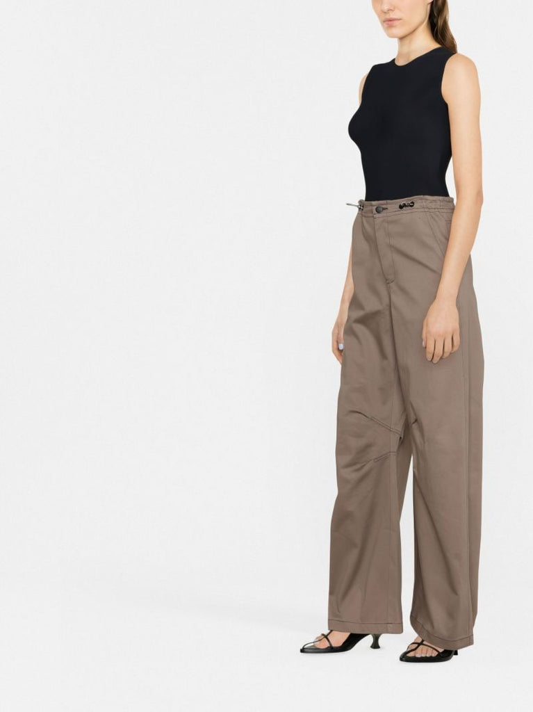 Neutral Cannon Wide-leg Trousers