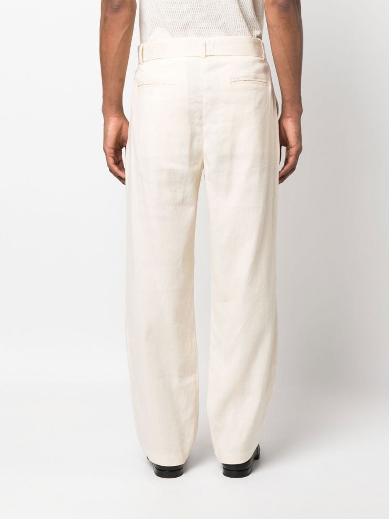 Neutral Tie-waist Tailored Trousers