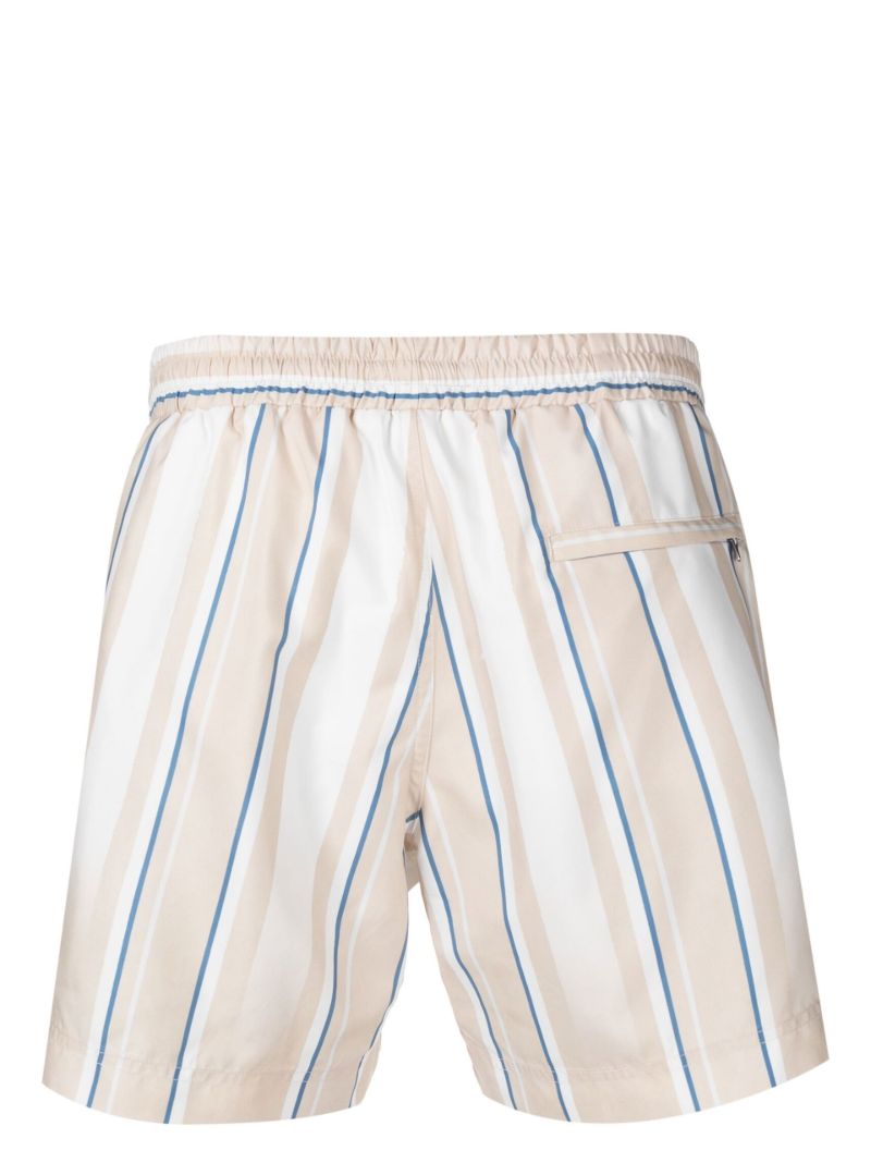 Neutral Faded Stripe Swim Shorts