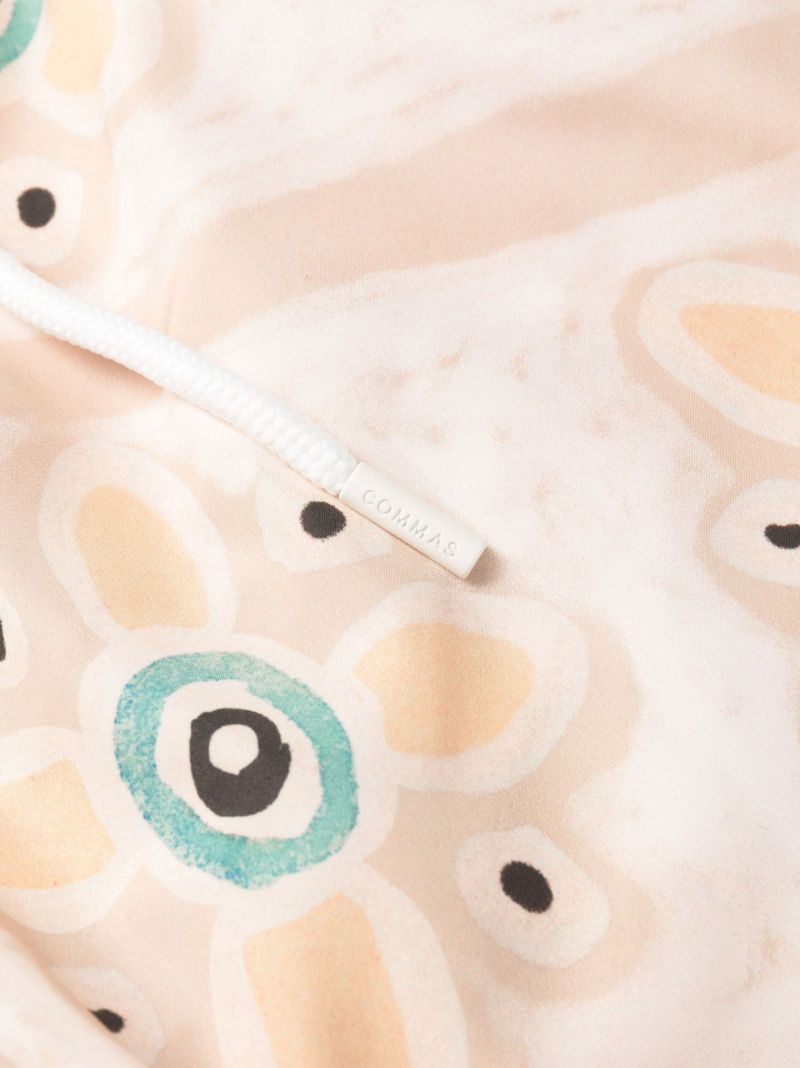 Neutral Floral Print Swim Shorts
