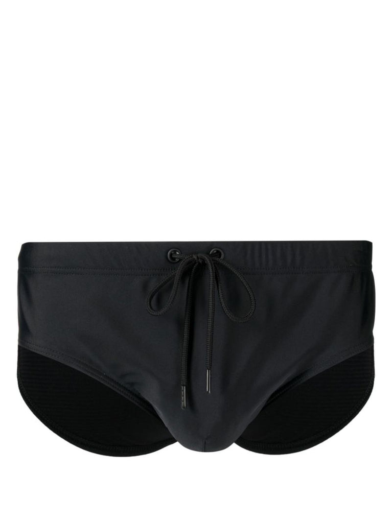 Black Drawstring Swim Briefs