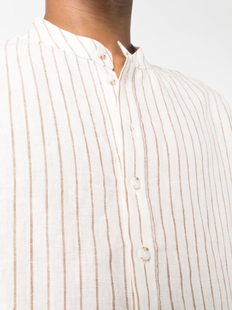 White Striped Linen Shirt