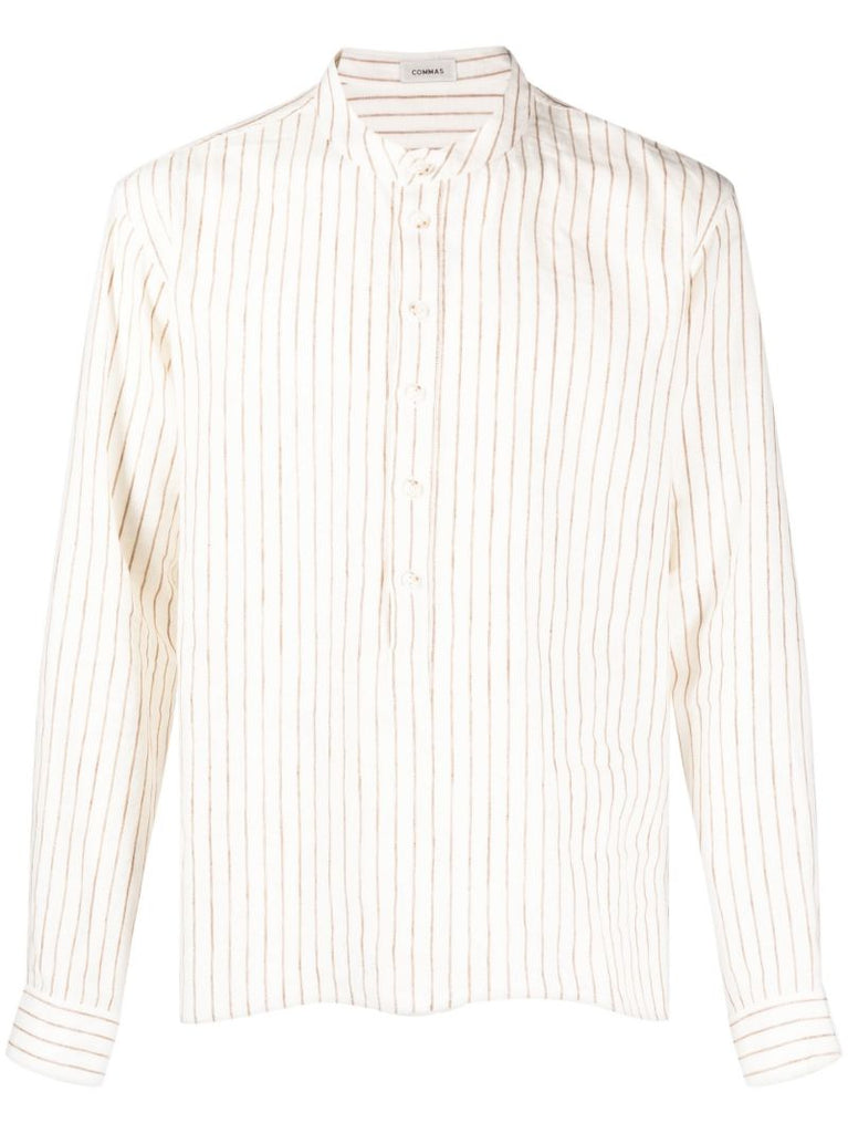 White Striped Linen Shirt