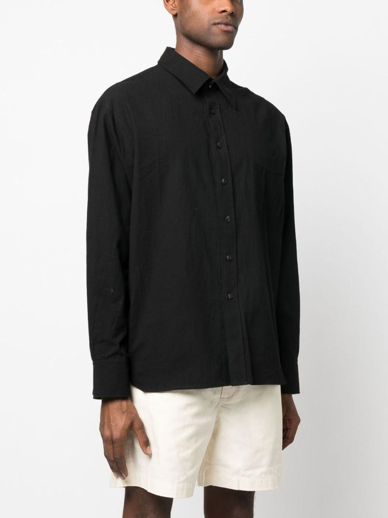 Black Long-sleeve Cotton Shirt