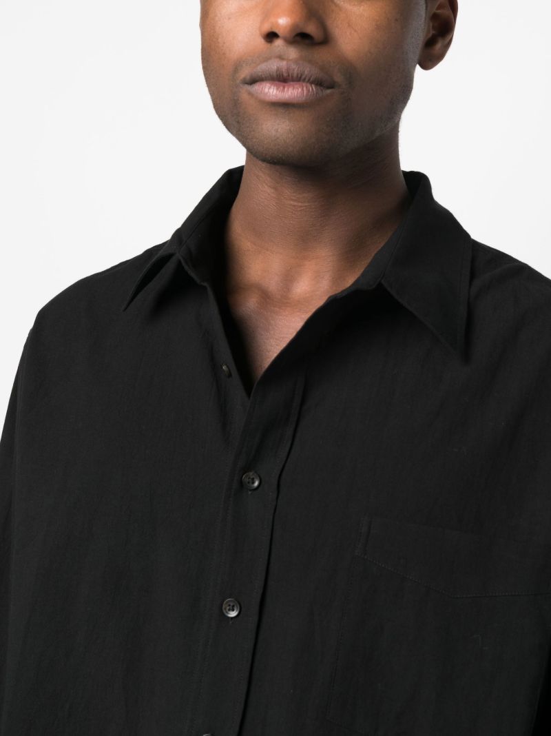 Black Long-sleeve Cotton Shirt