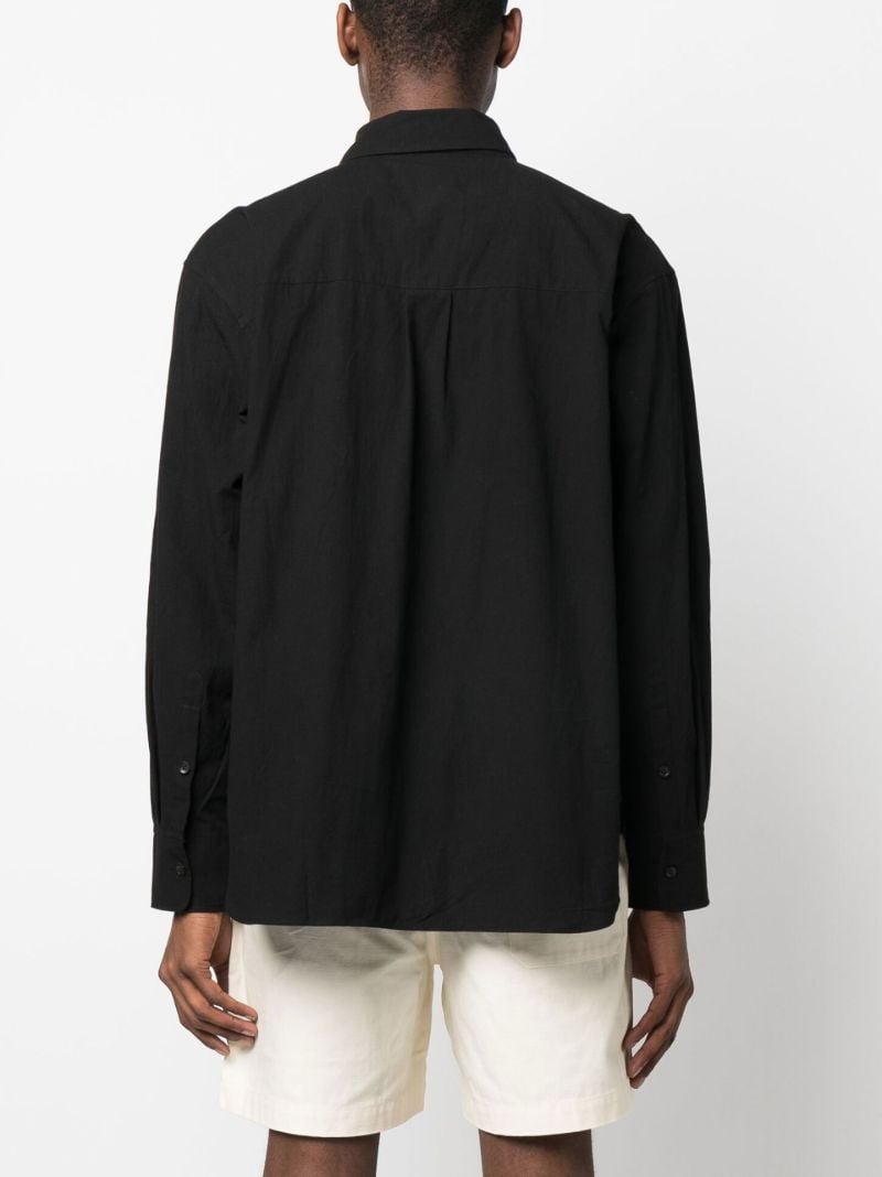 Black Long-sleeve Cotton Shirt