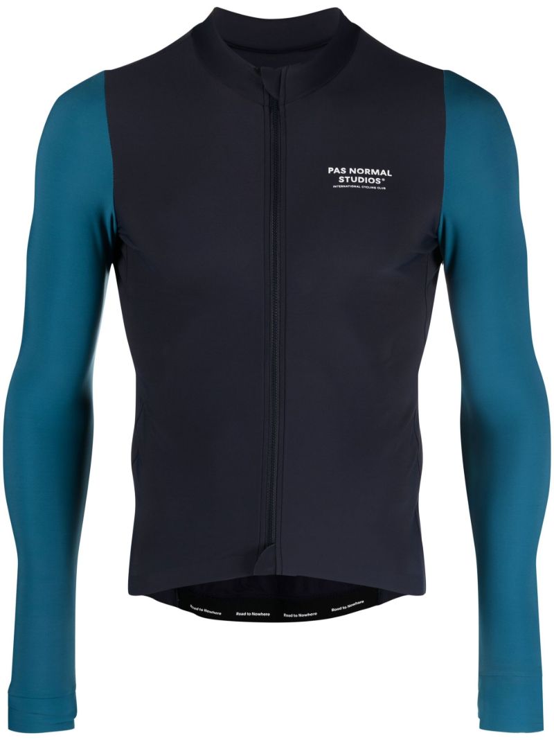 Blue Mechanism Cycling Jersey Top