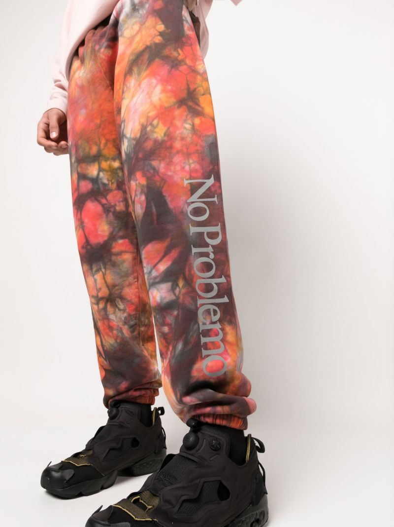 Orange No Problemo Tie-dye Track Pants