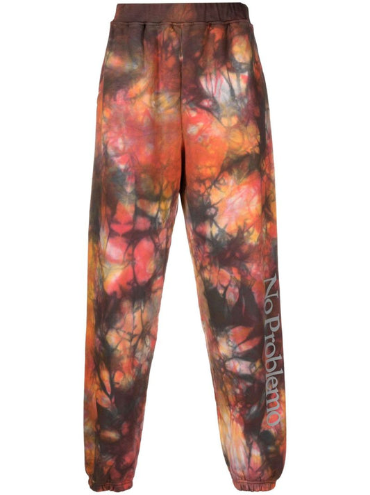 Orange No Problemo Tie-dye Track Pants