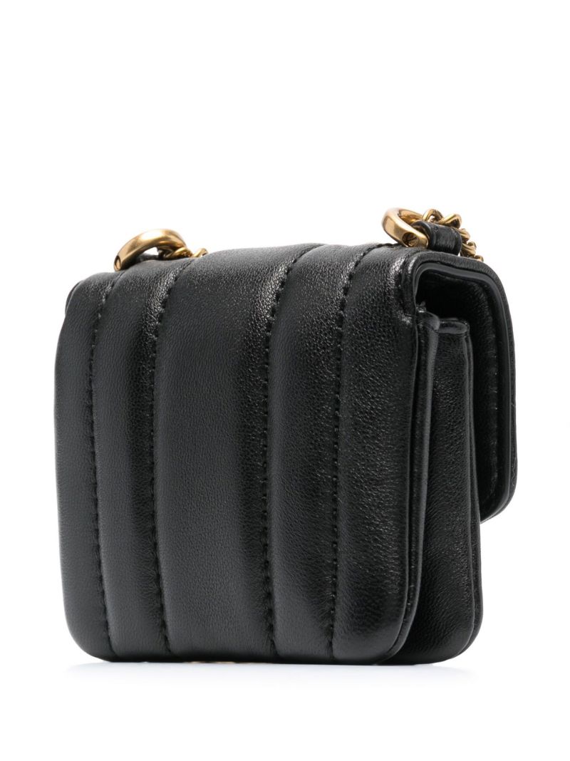 Black Kira Quilted Leather Cross Body Bag