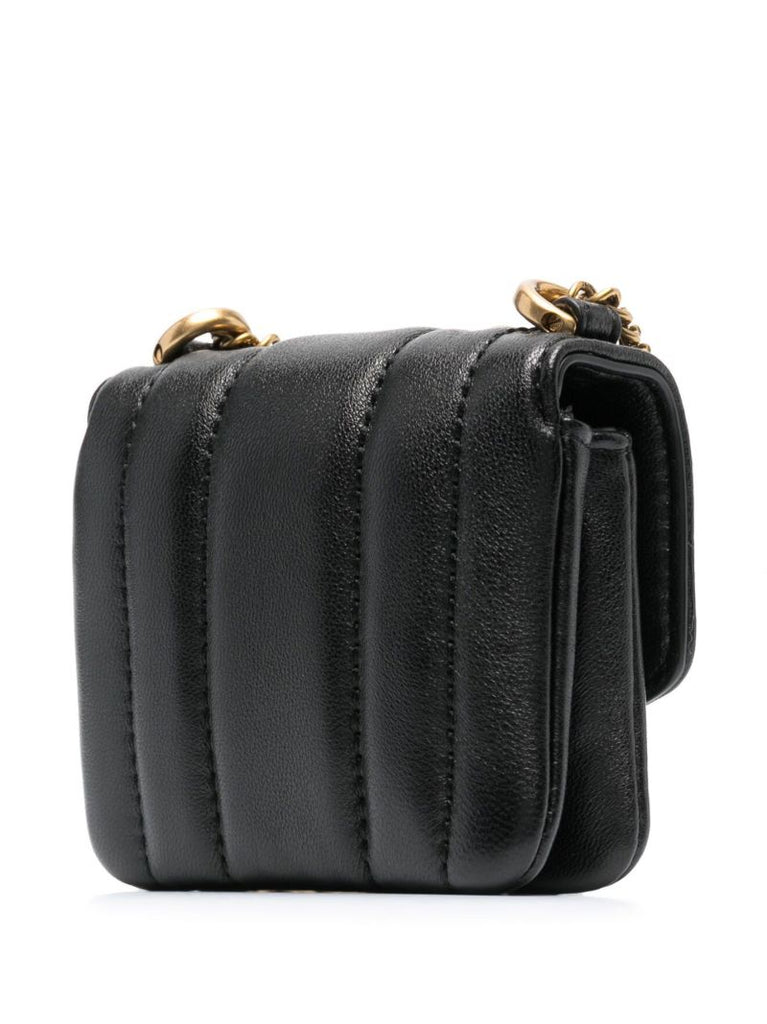 Black Kira Quilted Leather Cross Body Bag