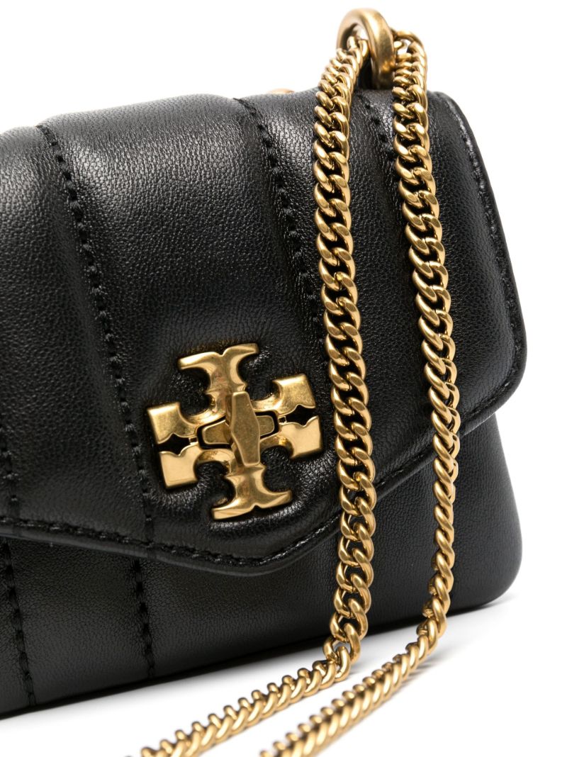 Black Kira Quilted Leather Cross Body Bag