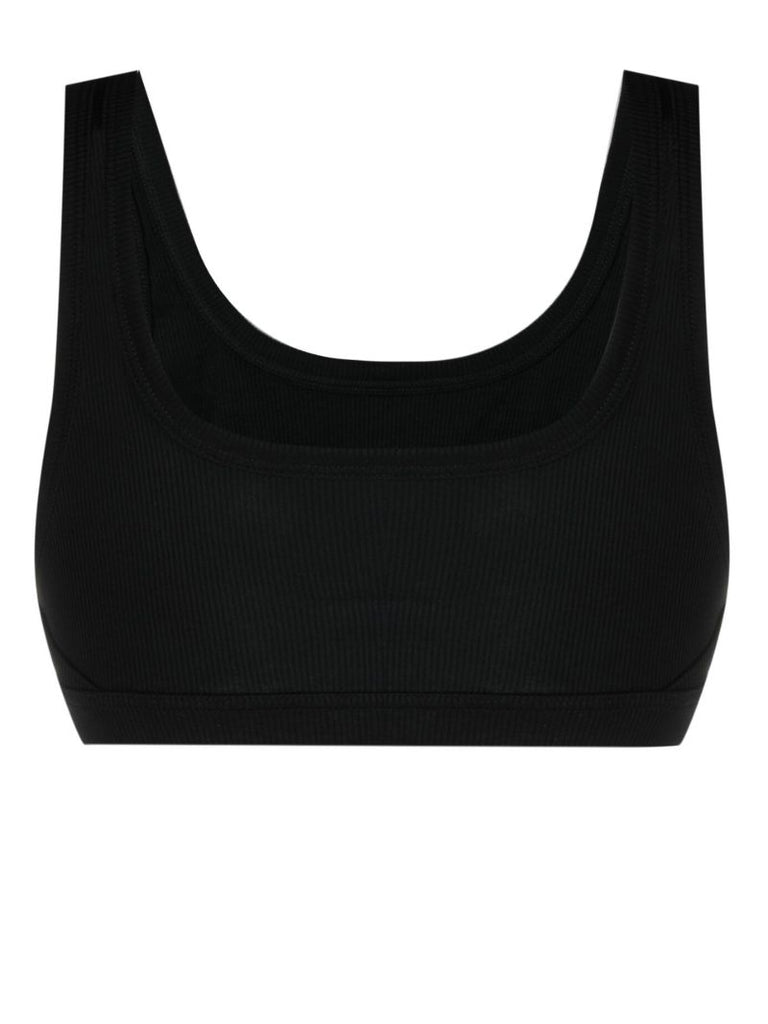 Black Ribflex Tank Soft-cup Bra