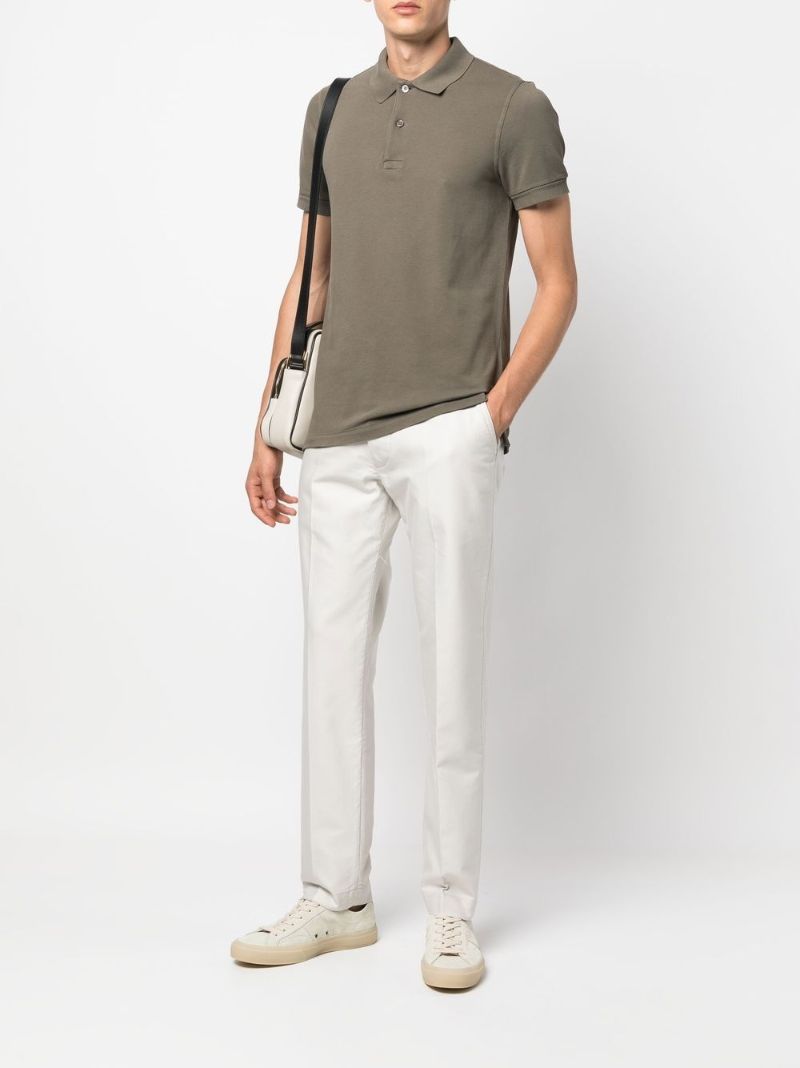 Green Short-sleeve Cotton Polo Shirt