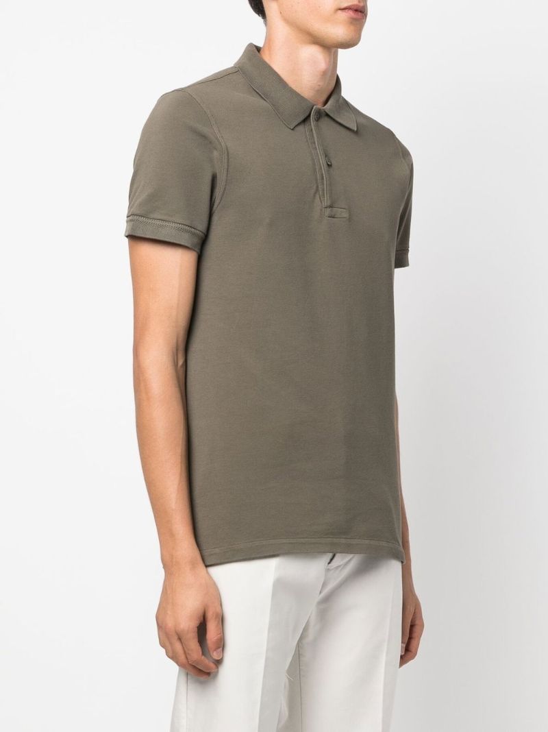 Green Short-sleeve Cotton Polo Shirt