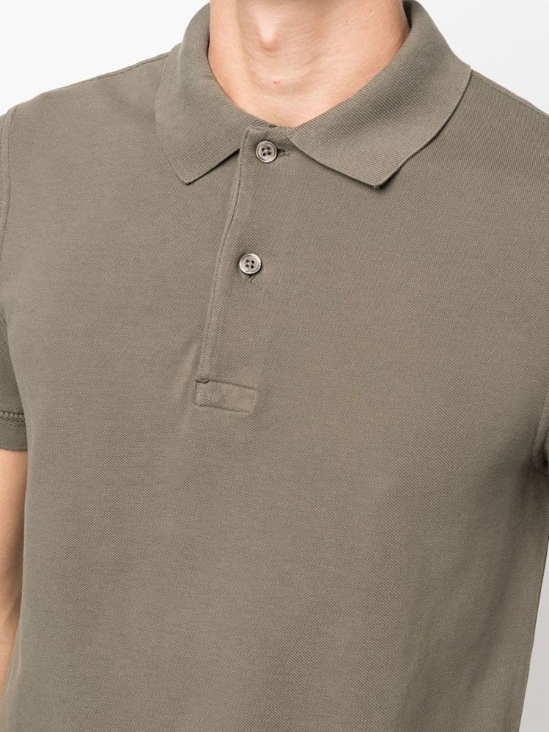 Green Short-sleeve Cotton Polo Shirt