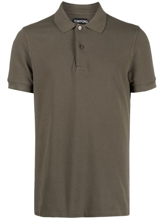 Green Short-sleeve Cotton Polo Shirt