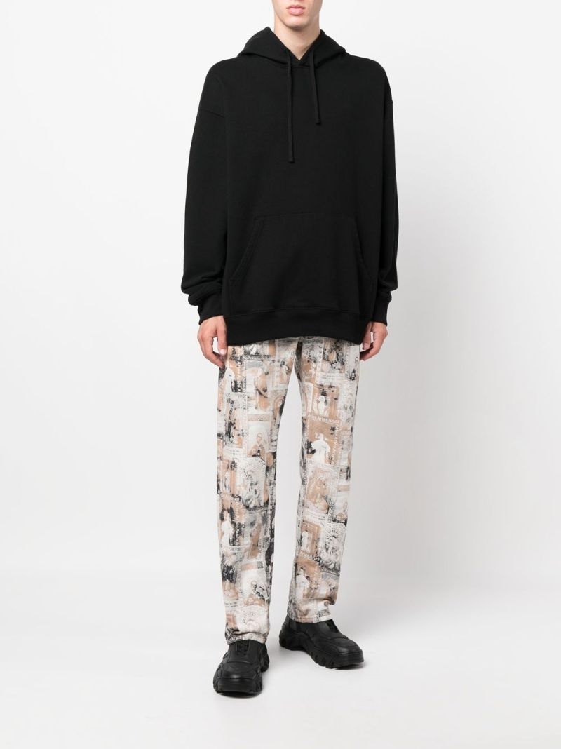 White Santino Printed Denim Jeans