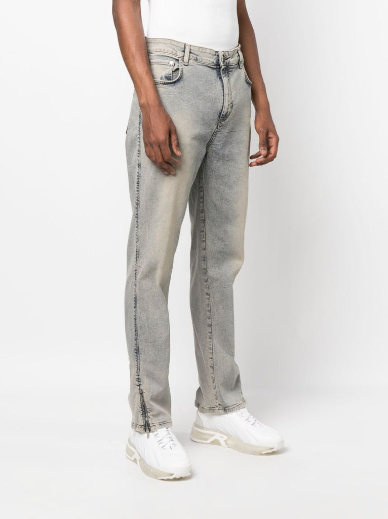 Grey Baggy Straight-leg Jeans