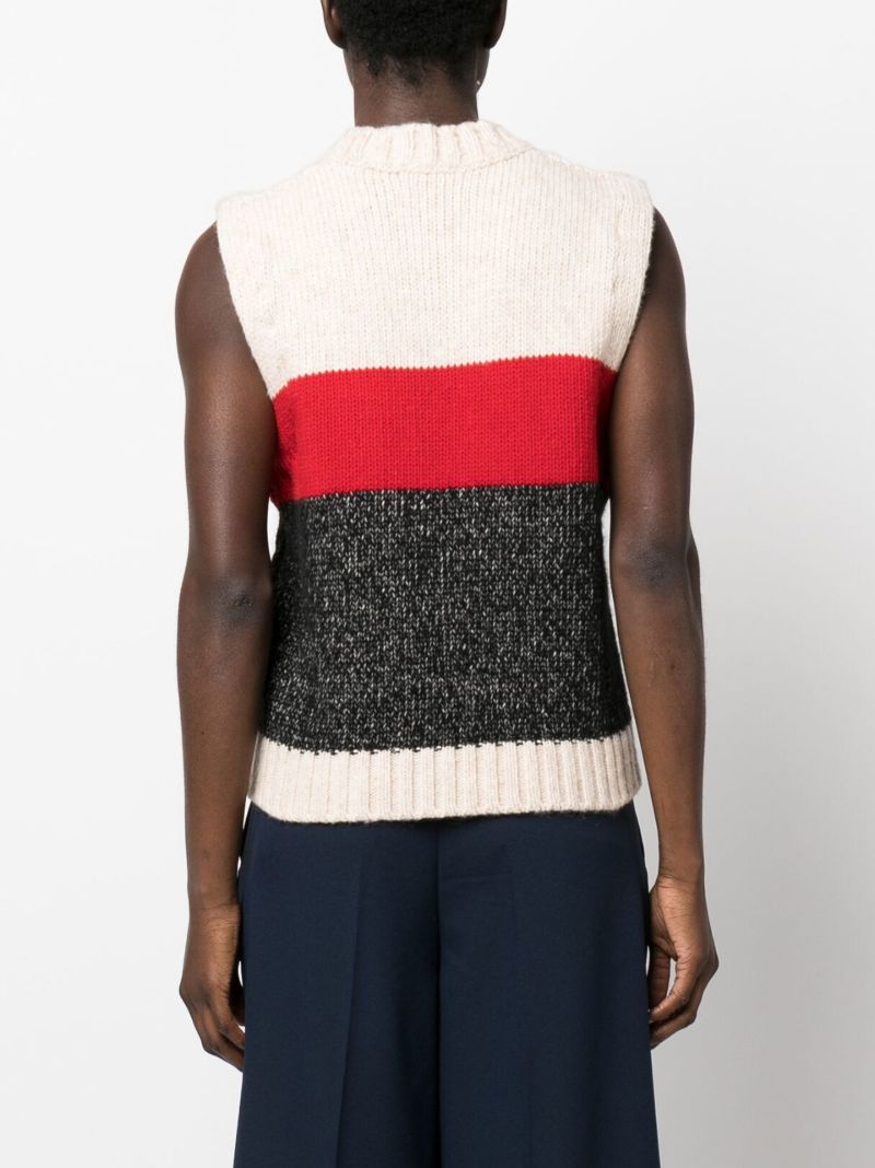 Neutral Cable-knit Sweater Vest