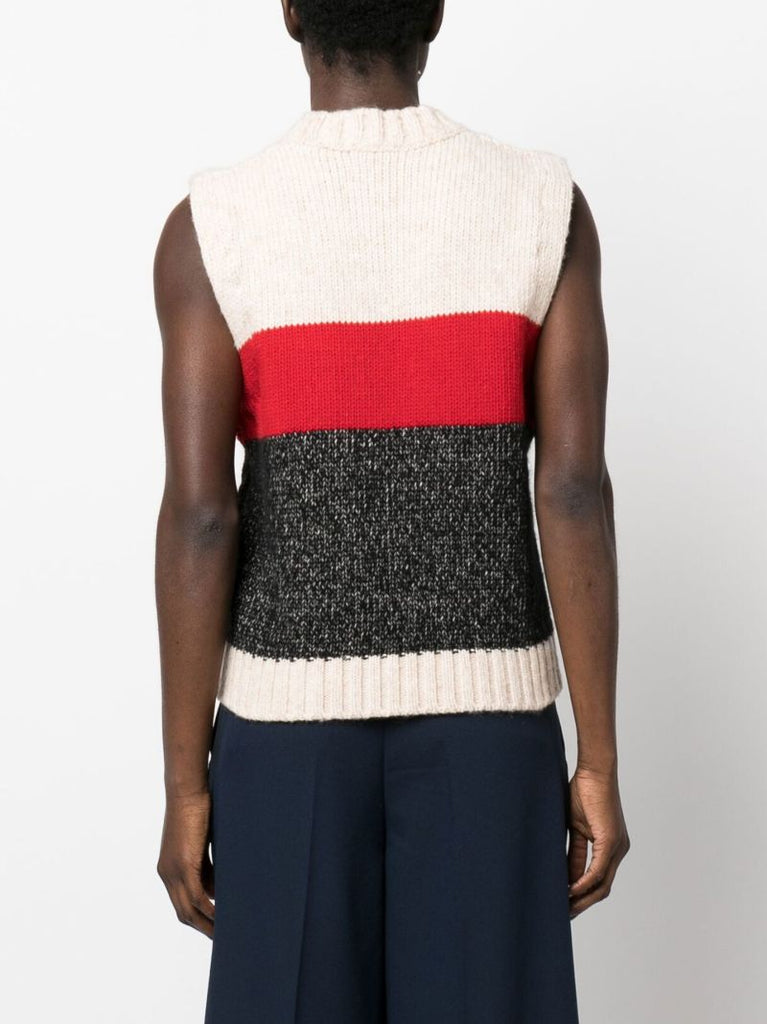 Neutral Cable-knit Sweater Vest