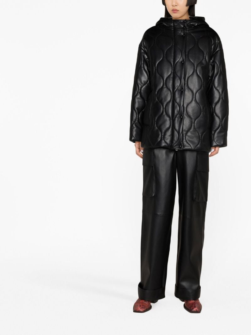 Black Everlee Quilted Faux Leather Jacket