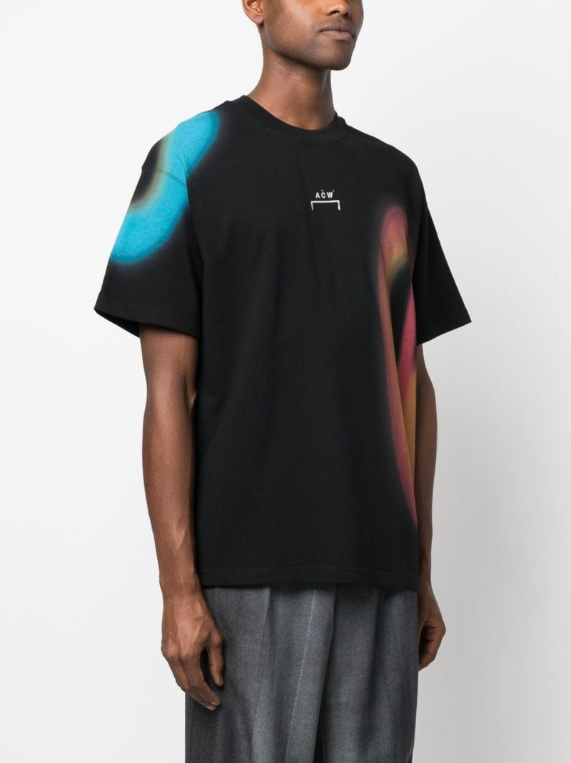 Black Hypergraphic Print T-shirt