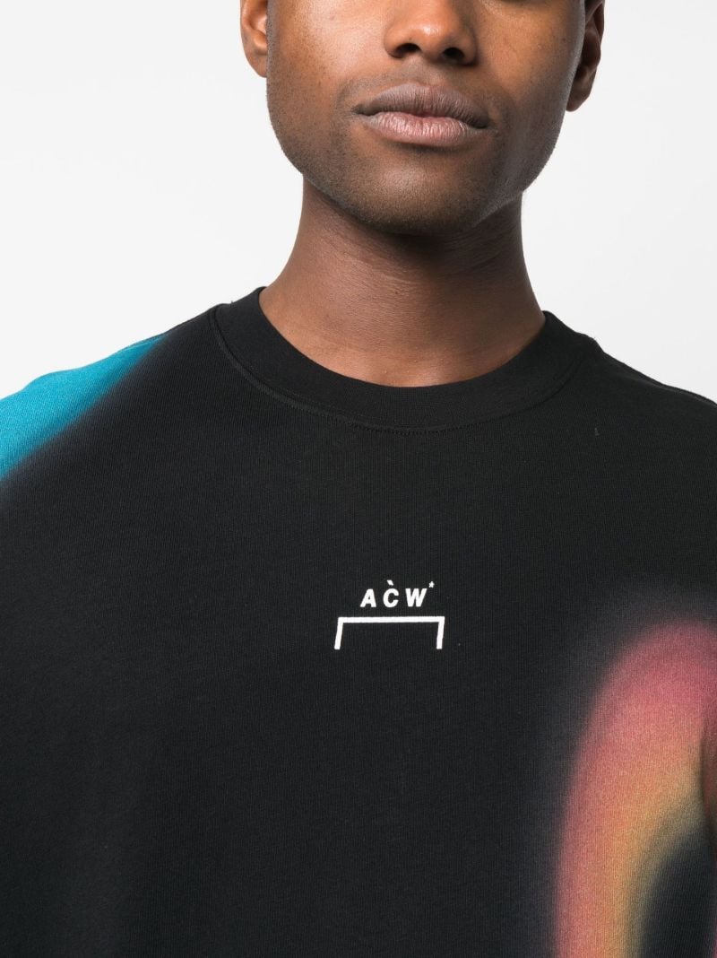 Black Hypergraphic Print T-shirt