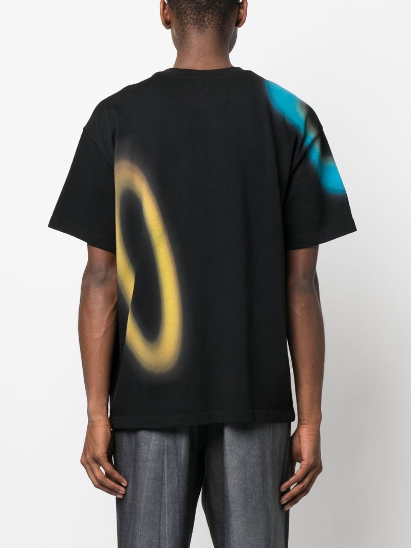 Black Hypergraphic Print T-shirt