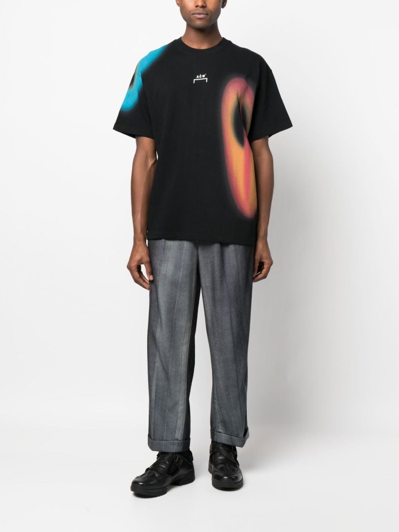 Black Hypergraphic Print T-shirt