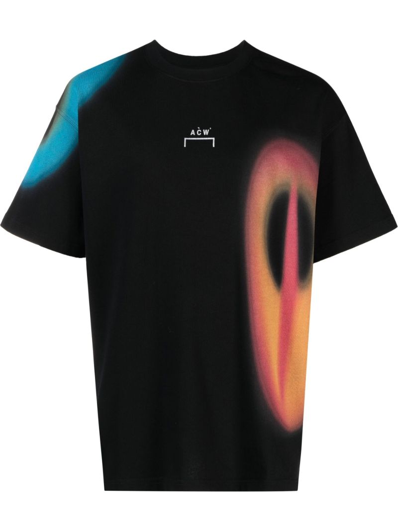 Black Hypergraphic Print T-shirt