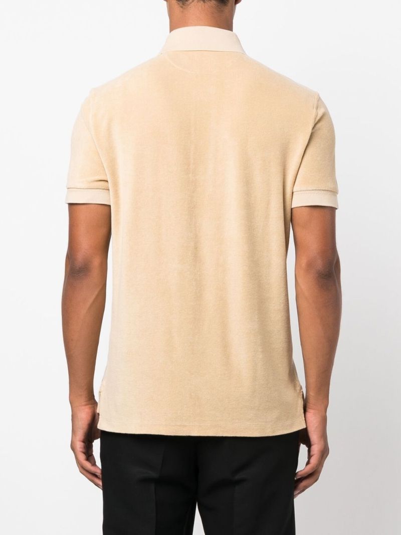 Neutral Towelling Cotton Polo Shirt