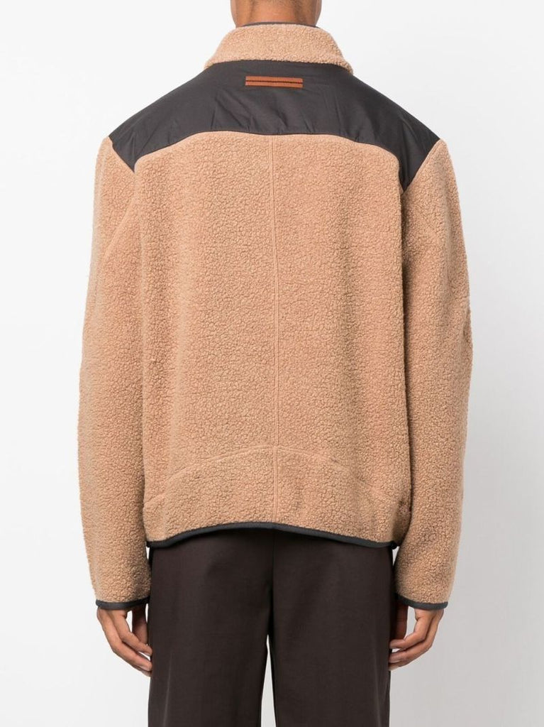 Neutral Faux Shearling Jacket