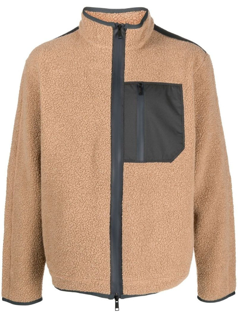 Neutral Faux Shearling Jacket