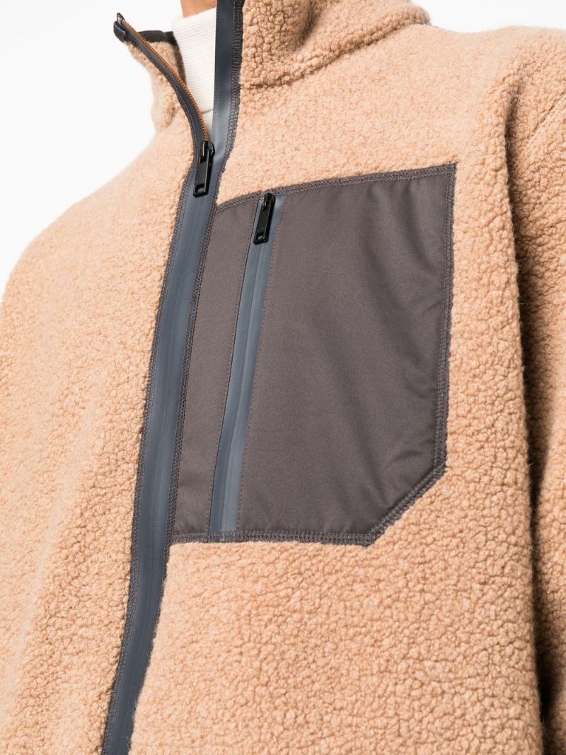 Neutral Faux Shearling Jacket