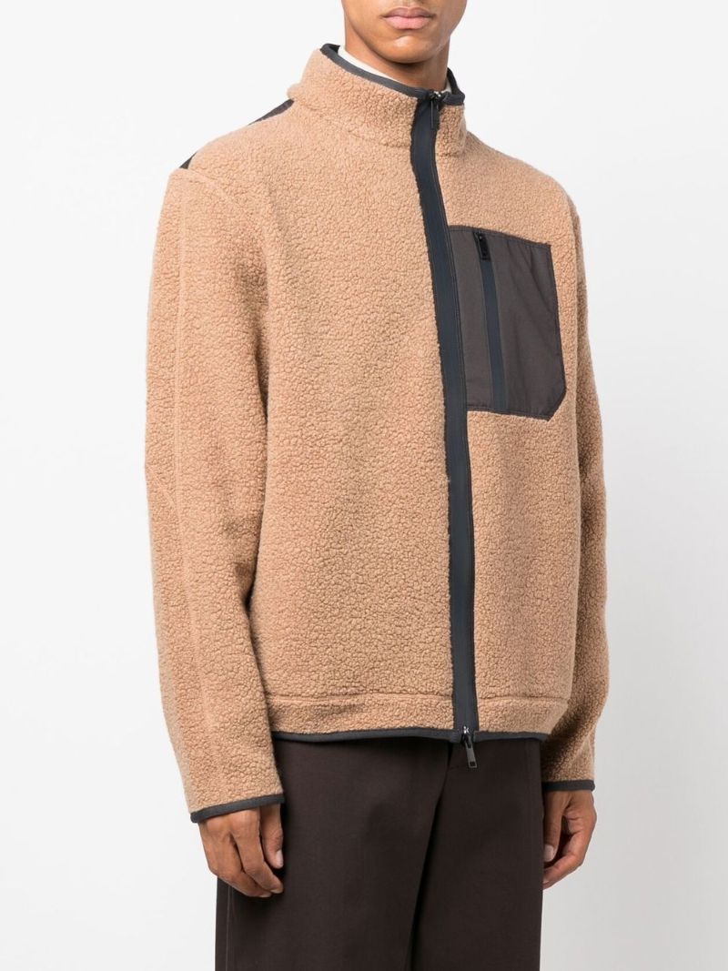 Neutral Faux Shearling Jacket