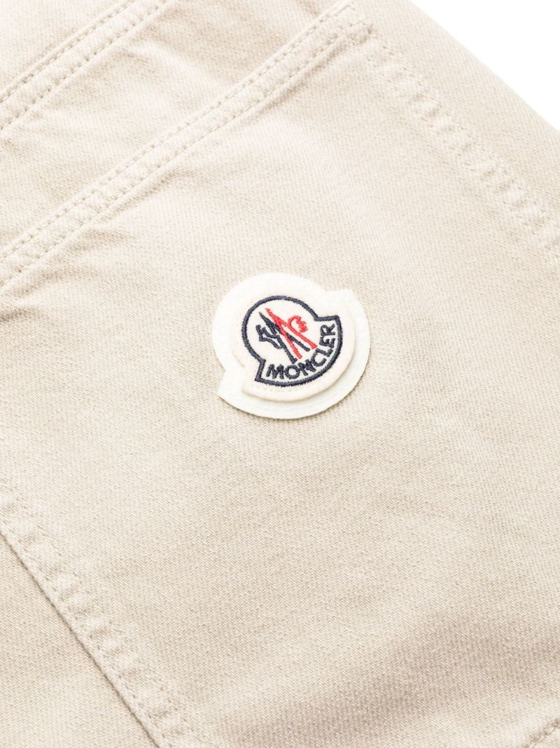 Neutral Straight-leg Cotton Trousers