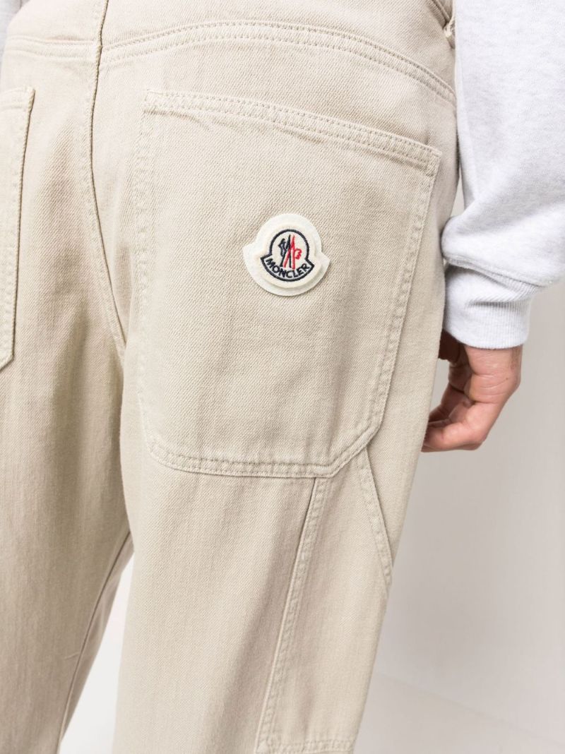 Neutral Straight-leg Cotton Trousers