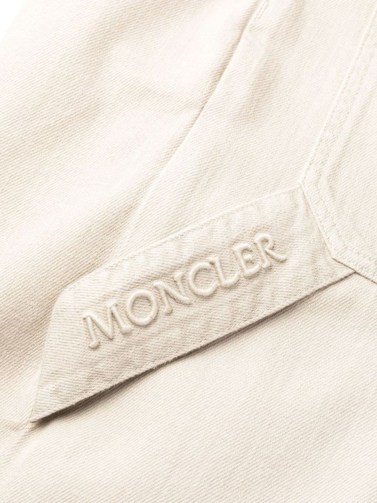Neutral Straight-leg Cotton Trousers