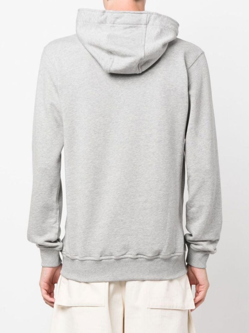 Grey Graphic Cotton Hoodie