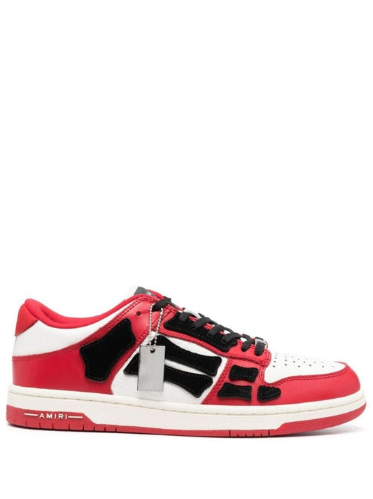 Red Skel-top Low Leather Sneakers