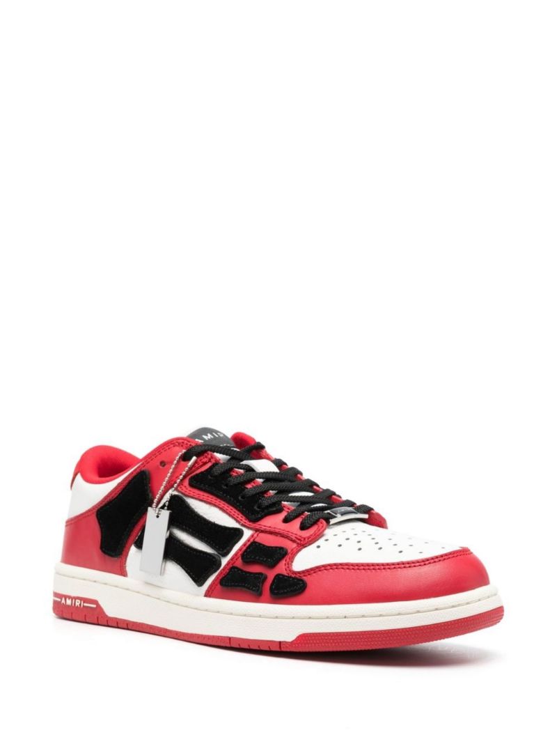 Red Skel-top Low Leather Sneakers
