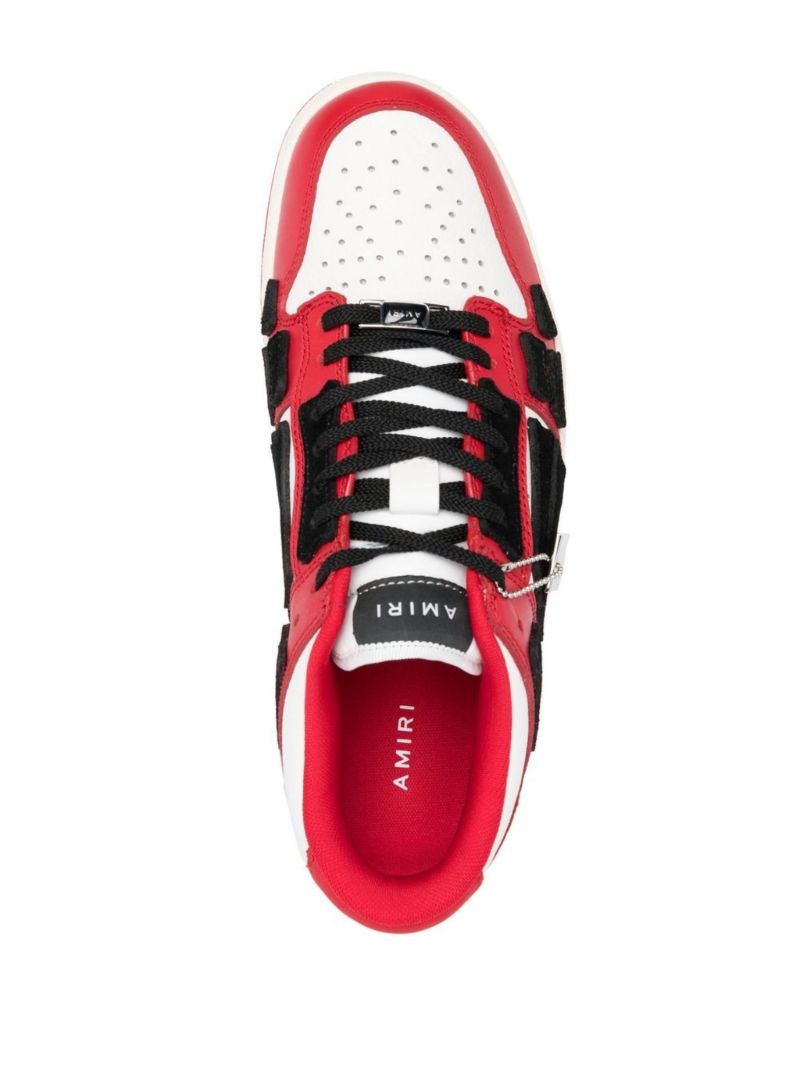 Red Skel-top Low Leather Sneakers
