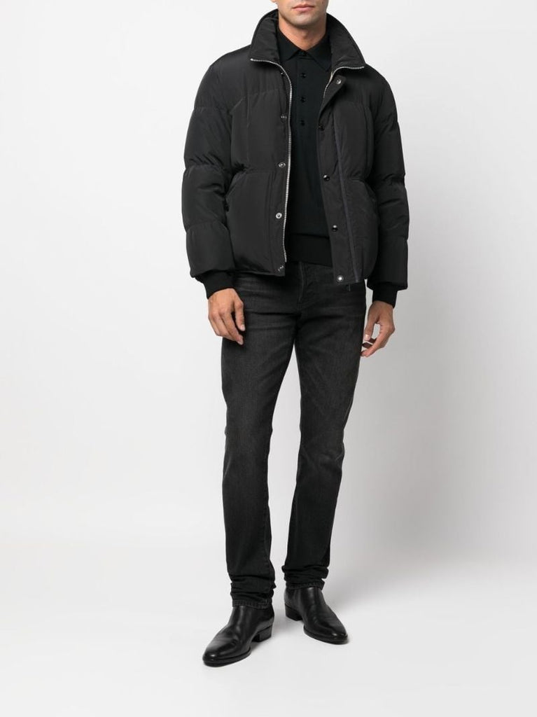 Black Wool Polo Shirt