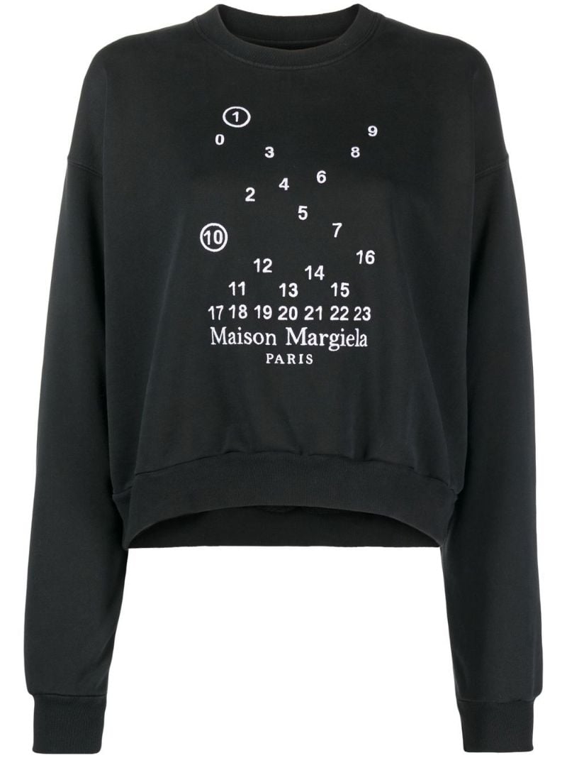 Black Logo Cotton Sweatshirt