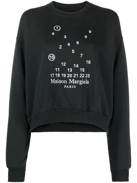 Black Logo Cotton Sweatshirt